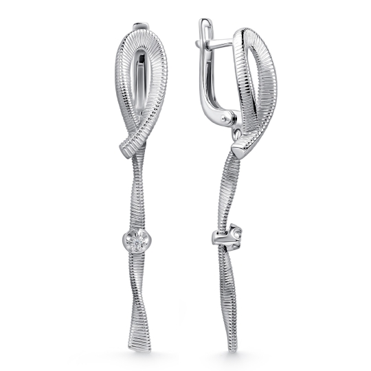 Серьги из серебра с бриллиантами