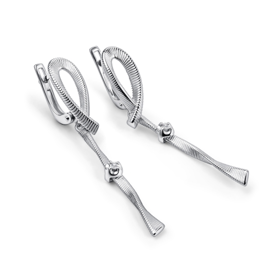 Серьги из серебра с бриллиантами