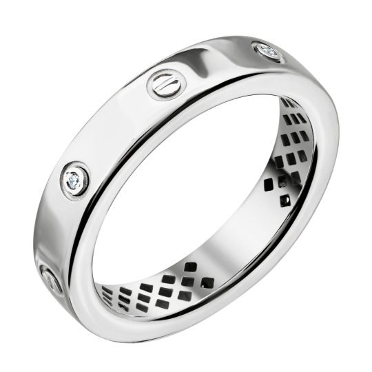 Браслет из белого золота с фианитами