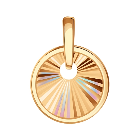 Подвеска из лимонного золота с алмазной гранью