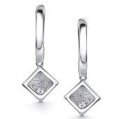 Серьги из серебра с бриллиантами