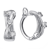 Серьги из серебра с бриллиантами