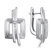 Серьги из серебра с бриллиантами