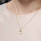 Подвеска из лимонного золота с алмазной гранью