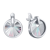 Серьги из белого золота с алмазной гранью