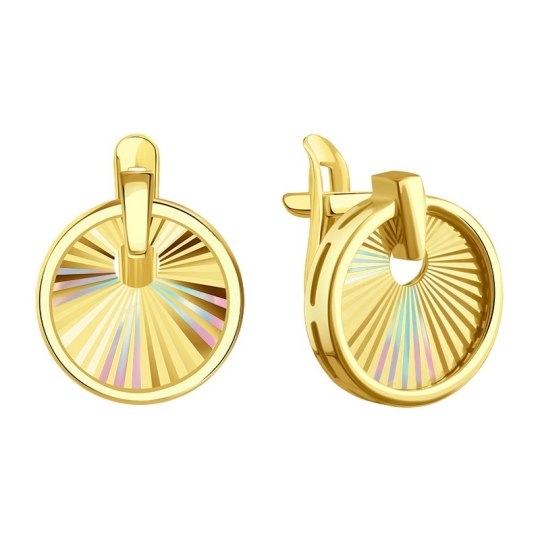 Подвеска из лимонного золота с алмазной гранью