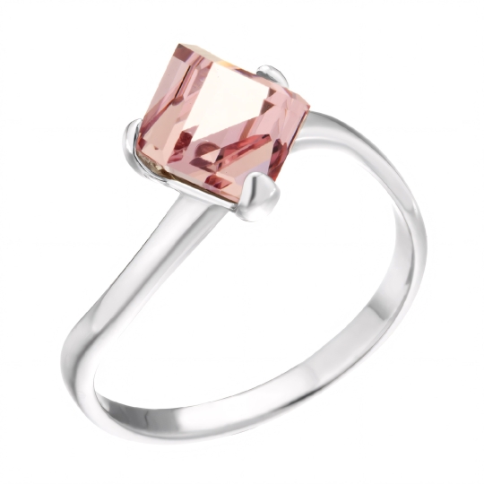 Кольцо из серебра с кристаллом Swarovski