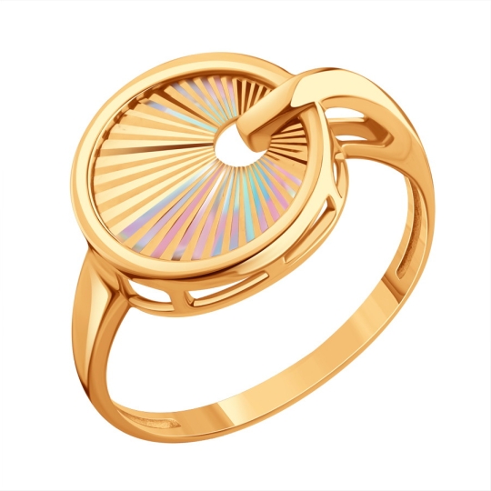 Кольцо из белого золота с алмазной гранью