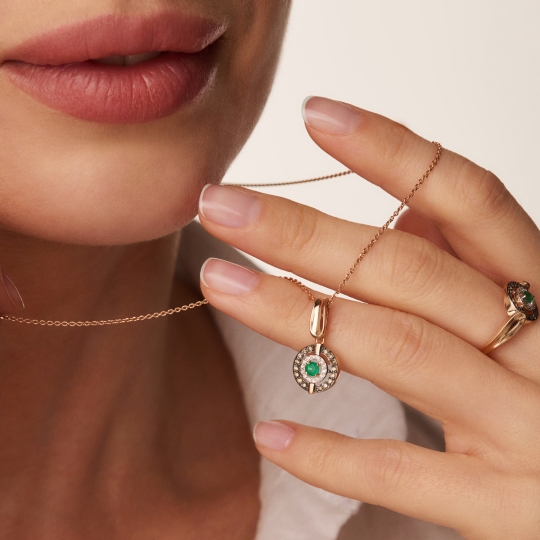 Подвеска из золота с фианитами