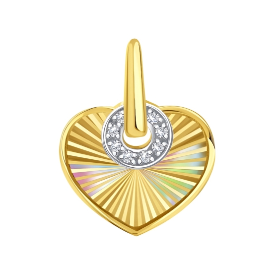 Подвеска из золота с фианитом