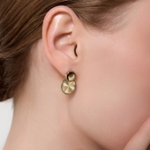 Серьги из лимонного золота с алмазной гранью