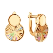 Серьги из золота с алмазной гранью