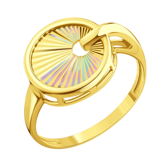 Подвеска из лимонного золота с алмазной гранью