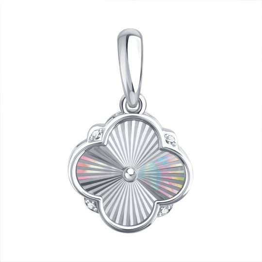 Кольцо из лимонного золота с алмазной гранью и фианитами