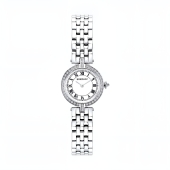 Женские стальные часы с фианитами