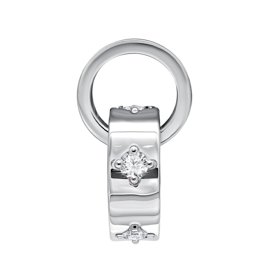 Подвеска из серебра с бриллиантом