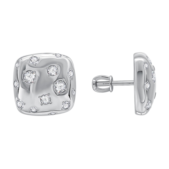 Кольцо из серебра с фианитами