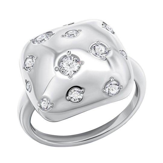 Кольцо из серебра с малахитом