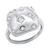 Кольцо из серебра с фианитами