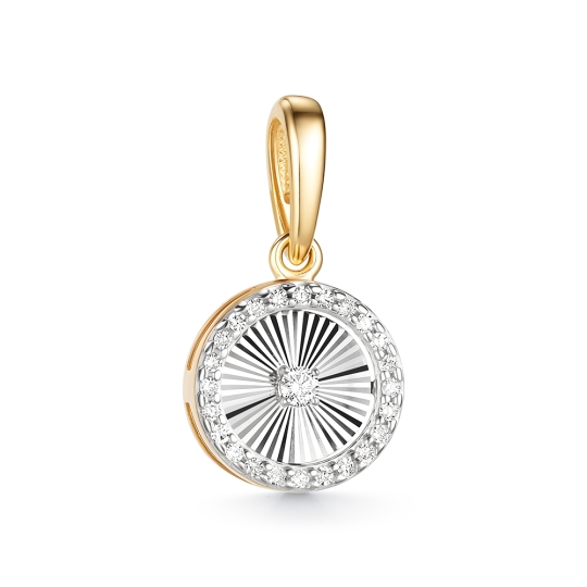 Серьги из лимонного золота с бриллиантами