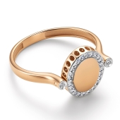 Кольцо-трансформер из золота с бриллиантами и черными бриллиантами