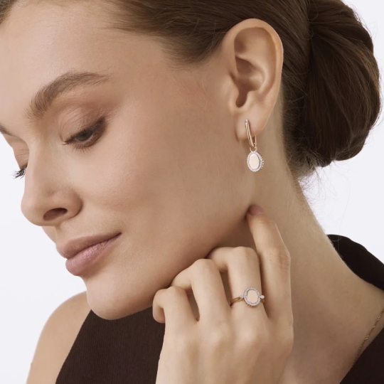 Серьги-трансформеры из золота с бриллиантами и черными бриллиантами