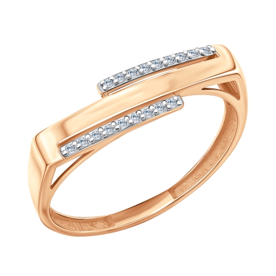 Кольцо из белого золота c бриллиантами