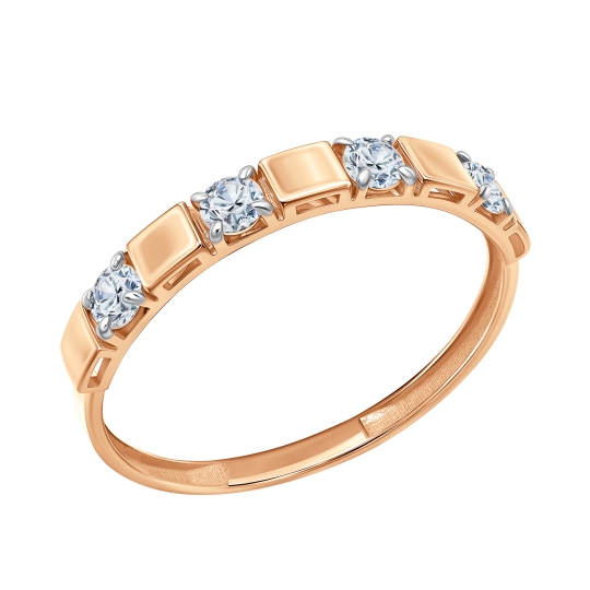 Кольцо из золота с фианитом