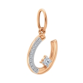 Подвеска из золота с фианитами 