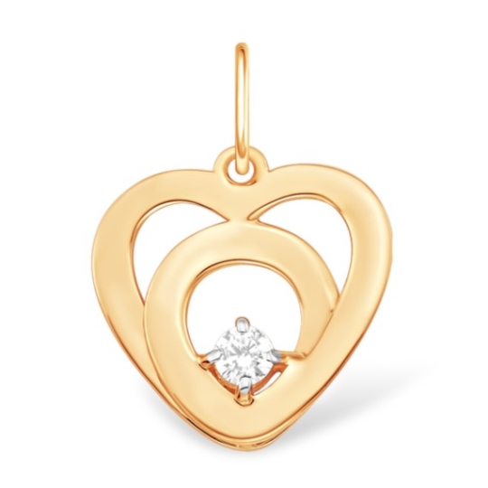 Подвеска из золота с фианитом