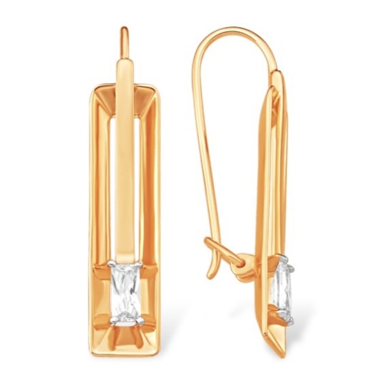 Серьги из белого золота с бриллиантами