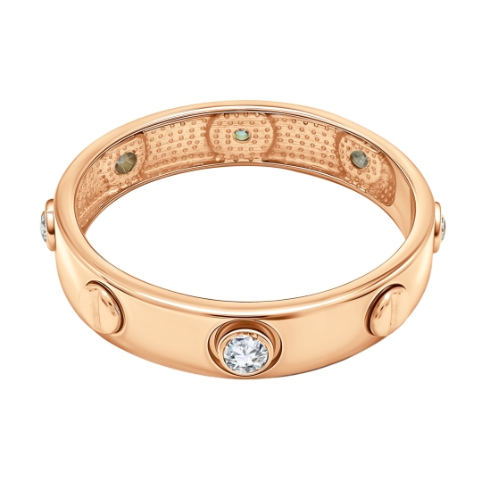 Кольцо из золота с фианитами