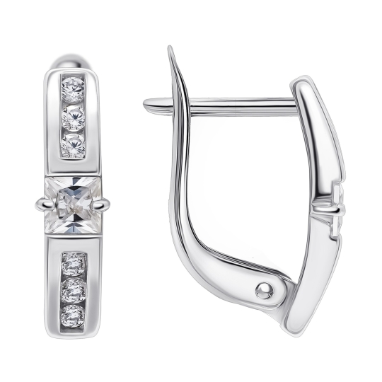 Кольцо из серебра с фианитами