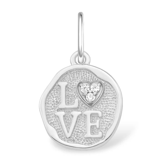 Подвеска из серебра с бриллиантом