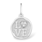 Подвеска из серебра с фианитами