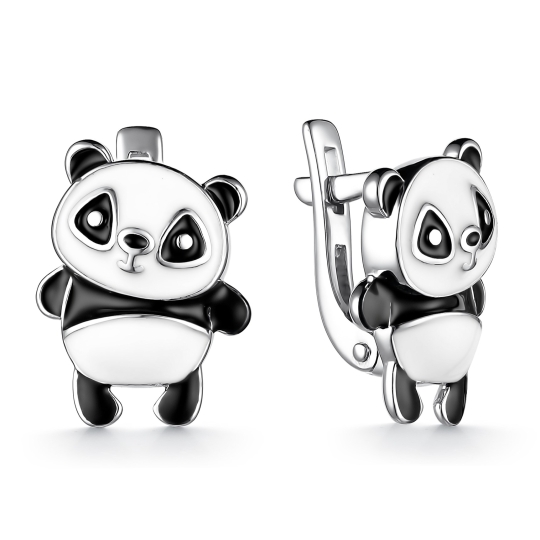 Серьги из серебра с позолотой 