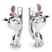 Серьги из серебра с эмалью