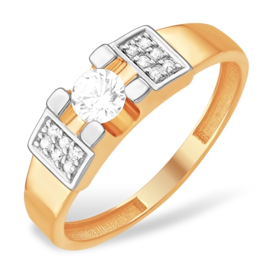 Серьги из золота с фианитами