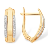 Серьги из золота с фианитами