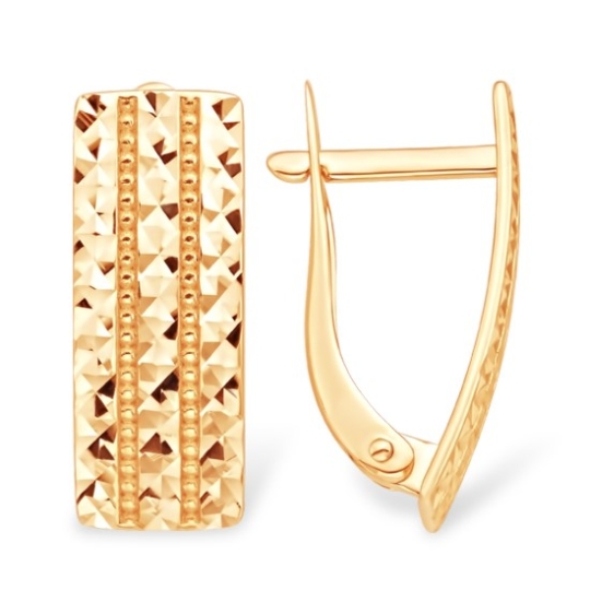 Серьги из золота с фианитами