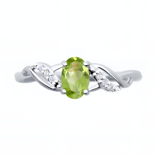 Кольцо из серебра с фианитами