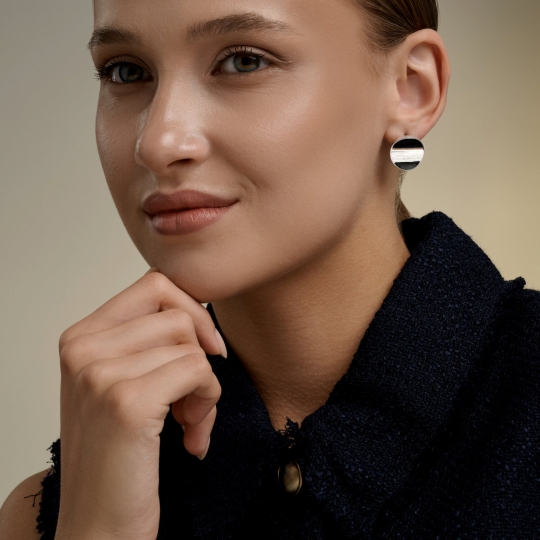 Серьги из серебра с ювелирными кристаллами