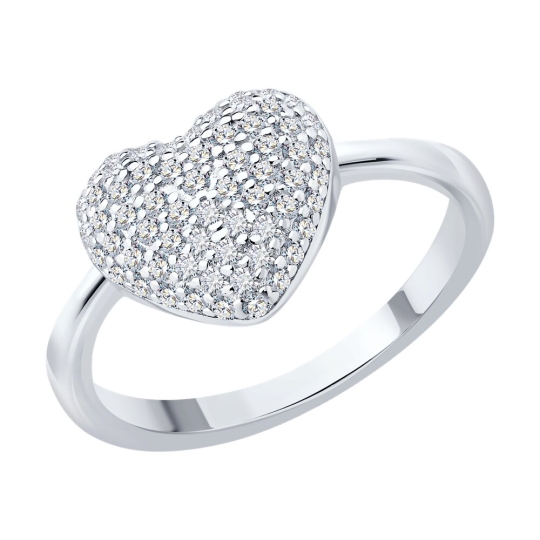 Подвеска из серебра с фианитами