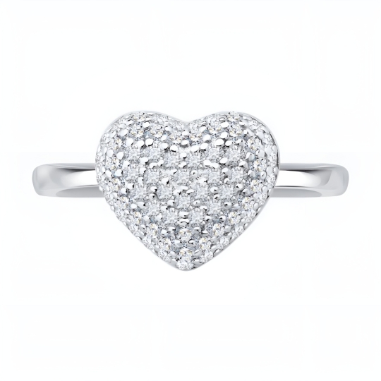 Подвеска из серебра с фианитами