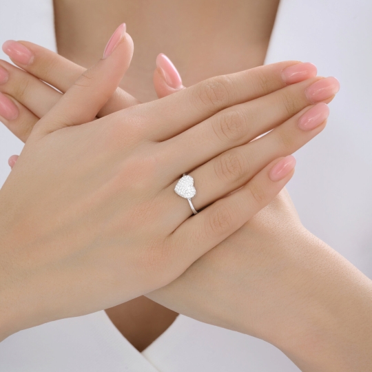 Подвеска из серебра с фианитами