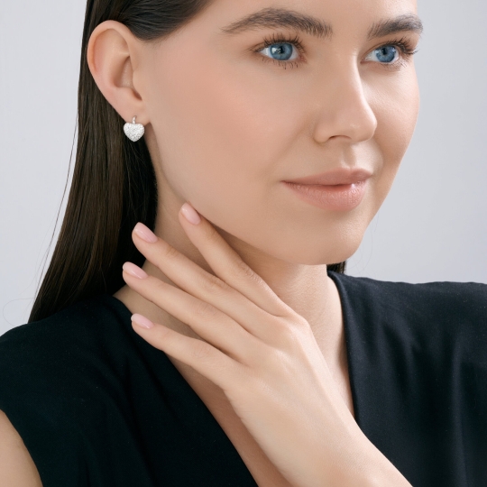 Подвеска из серебра с фианитами