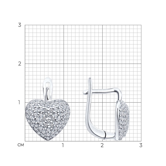 Подвеска из серебра с фианитами