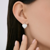 Серьги из серебра с фианитами