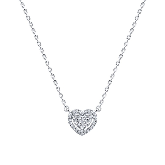 Колье из серебра с фианитами