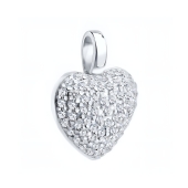 Подвеска из серебра с фианитами